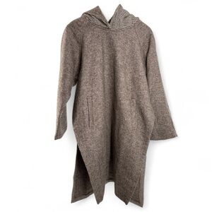 Feitumei Brown‎ Hooded Poncho